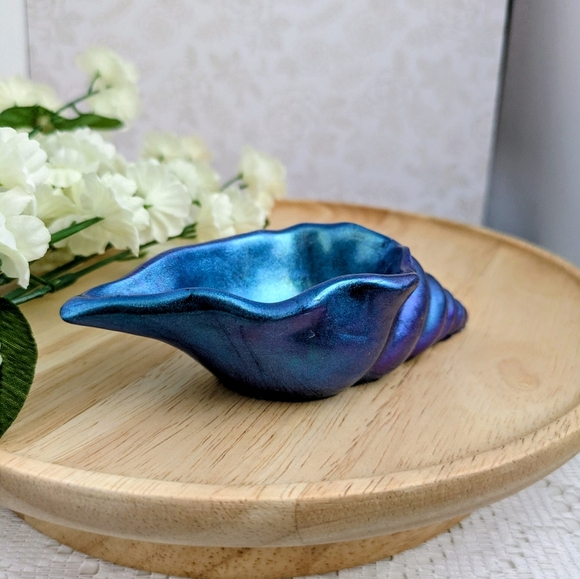 Turquoise Sea Shell Dish - Picture 3 of 6